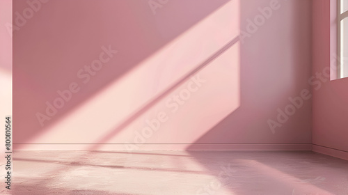 Light and shadow in a pink room ,generative ai © Mahnoor