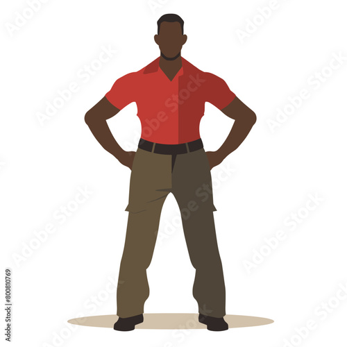 illustration of a poised and elegant person in formal attire, standing assertively