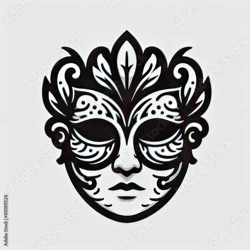 A logo mask simple vector