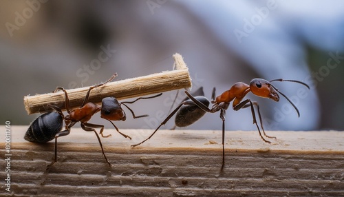 ants on a wood © valentin_b90