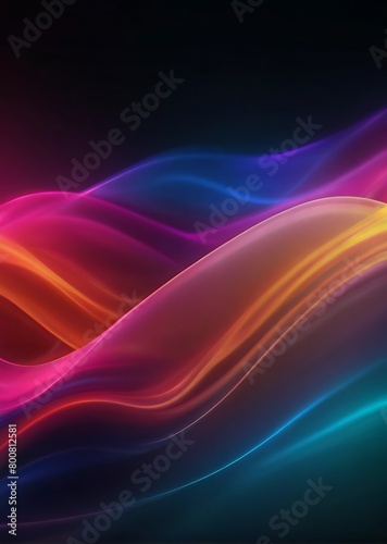 Abstract lines of different colors are moving in a colorful background. 