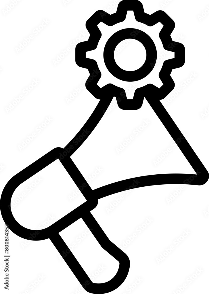 Maintenance Announcement Line Icon Maintenance Announcement Line Icon