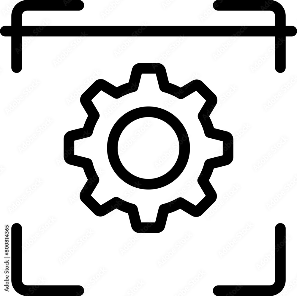 Maintenance Process Line Icon Maintenance Process Line Icon