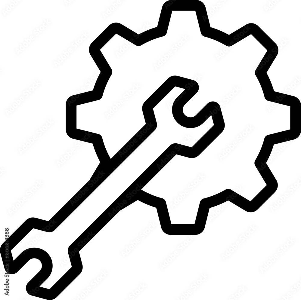 Maintenance Sign Line Icon Maintenance Sign Line Icon