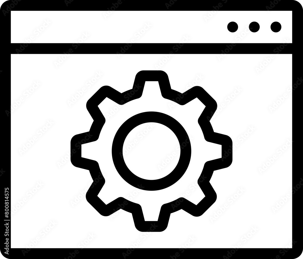 Website Maintenance Line Icon Website Maintenance Line Icon