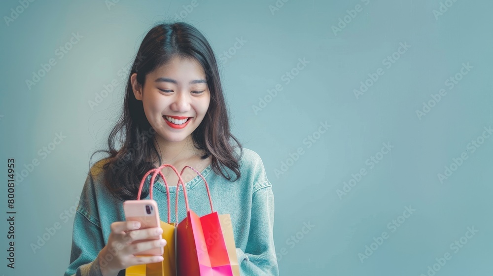 Joyful Voice Commerce Interaction with Excited Consumer, Ideal for Retail and Technology Ads Joyful Voice Commerce Interaction with Excited Consumer, Ideal for Retail and Technology Ads