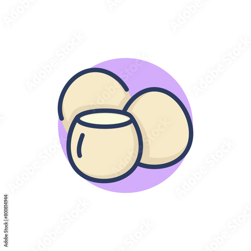 Coconut line icon. Nut, shell, milk sign. Vegan product, organic food, natural ingredient concept. Vector illustration for web design and apps