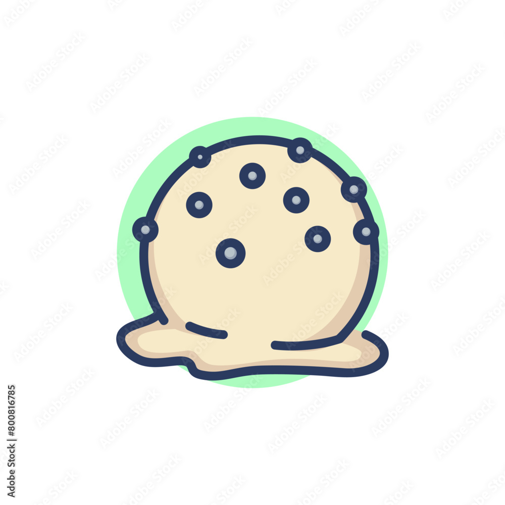 Melting ice cream bubble line icon. Icing, sundae, sweet outline sign. Dessert and food concept. Vector illustration for web design and apps Melting ice cream bubble line icon. Icing, sundae, sweet outline sign. Dessert and food concept. Vector illustration for web design and apps