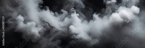 swirling blue smoke effect for a magic spell on black background with textured shapes. Abstract gray and turquoise cloudiness, mist, fog, steam or smog for a wallpaper