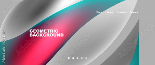 A geometric background featuring a gradient of red, white, and blue colors. Includes elements like automotive lighting, vehicle doors, rims, bumpers, and tires