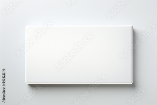Blank white box mockup isolated on white background 3d rendering photo