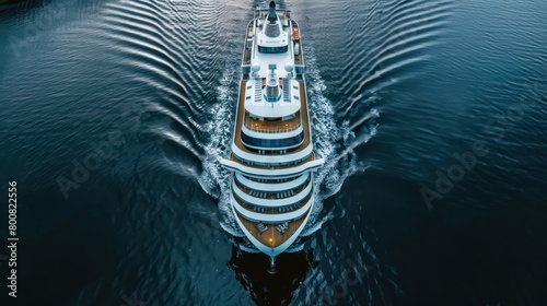 photograph of a big cruise ship photo