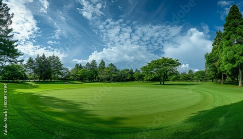 Beautiful view of  Golf Course with lush turf and scenic beauty