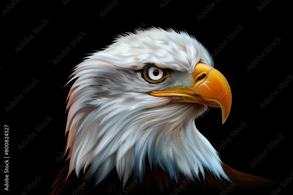 photo realistic portrait of an white head eagle photo realistic portrait of an white head eagle