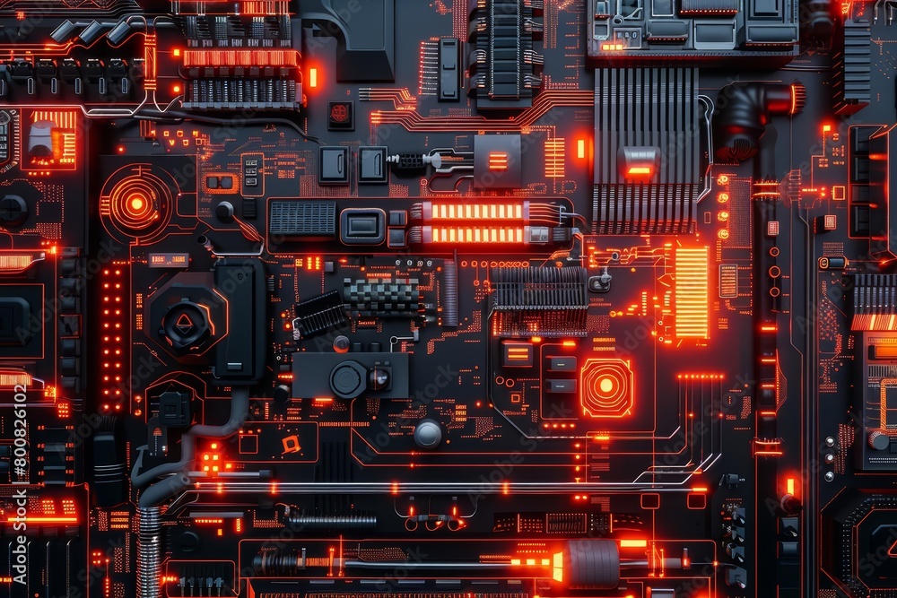 As the world leans into ultramodern innovations, a top view of cuttingedge technology paints a futuristic scene, artfully designed with copy space As the world leans into ultramodern innovations, a top view of cuttingedge technology paints a futuristic scene, artfully designed with copy space