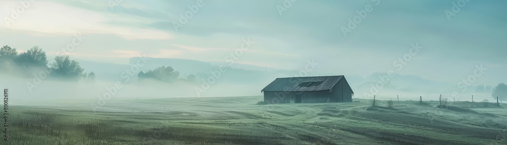 Create a serene and minimalist natural background showcasing the beauty of rural landscapes