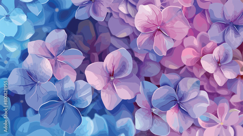 texture of beautiful hydrangea flower as background 