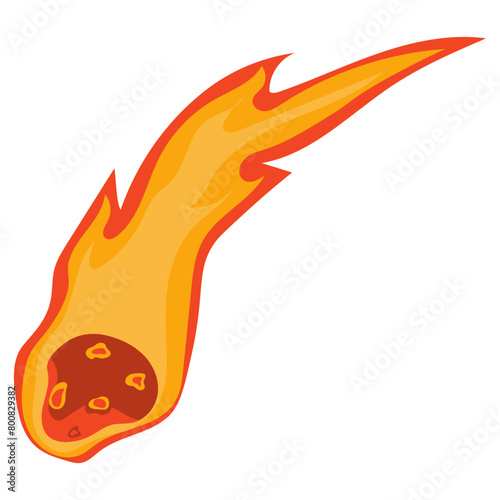 Asteroid Meteor Illustration