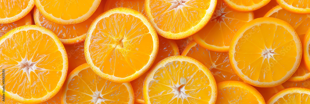 Close-up of fresh, juicy slices of oranges packed tightly together, emphasizing the freshness and vitamin C Close-up of fresh, juicy slices of oranges packed tightly together, emphasizing the freshness and vitamin C