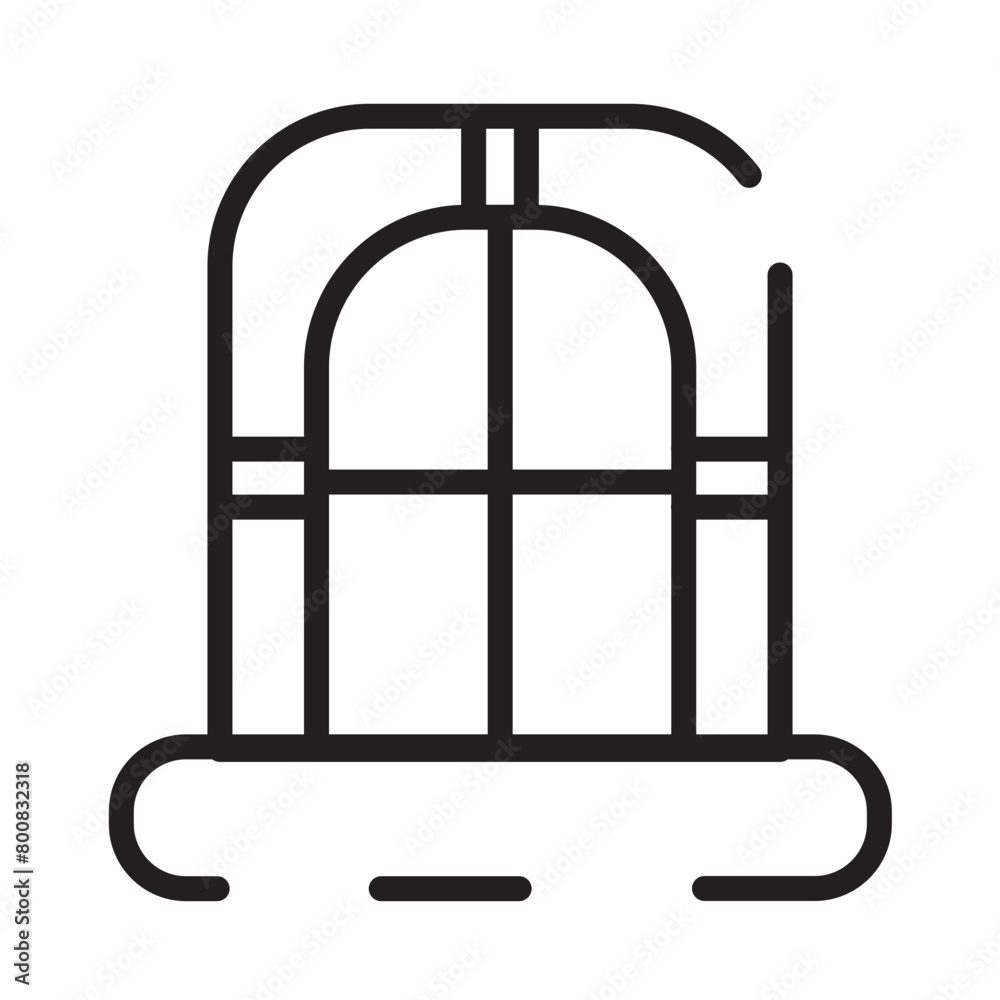 Snow Window Winter Line Icon Snow Window Winter Line Icon