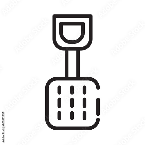 Winter Snow Shovel Line Icon