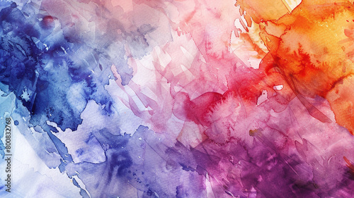  Vibrant colors and bold contrasts create a sense of drama and intensity in this abstract background of watercolor hand painting, with dynamic compositions that evoke emotion and intrigue photo