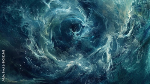 Deep in the depths of the ocean a massive whirlpool churns with a fierce but controlled energy. Within the whirlpool merfolk harmoniously . .