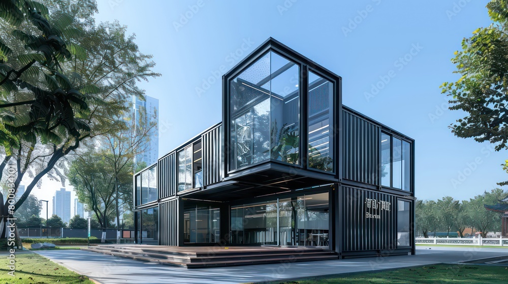 Modern container building offers innovative solutions for sales office space, blending efficiency, sustainability, and contemporary design in unique ways