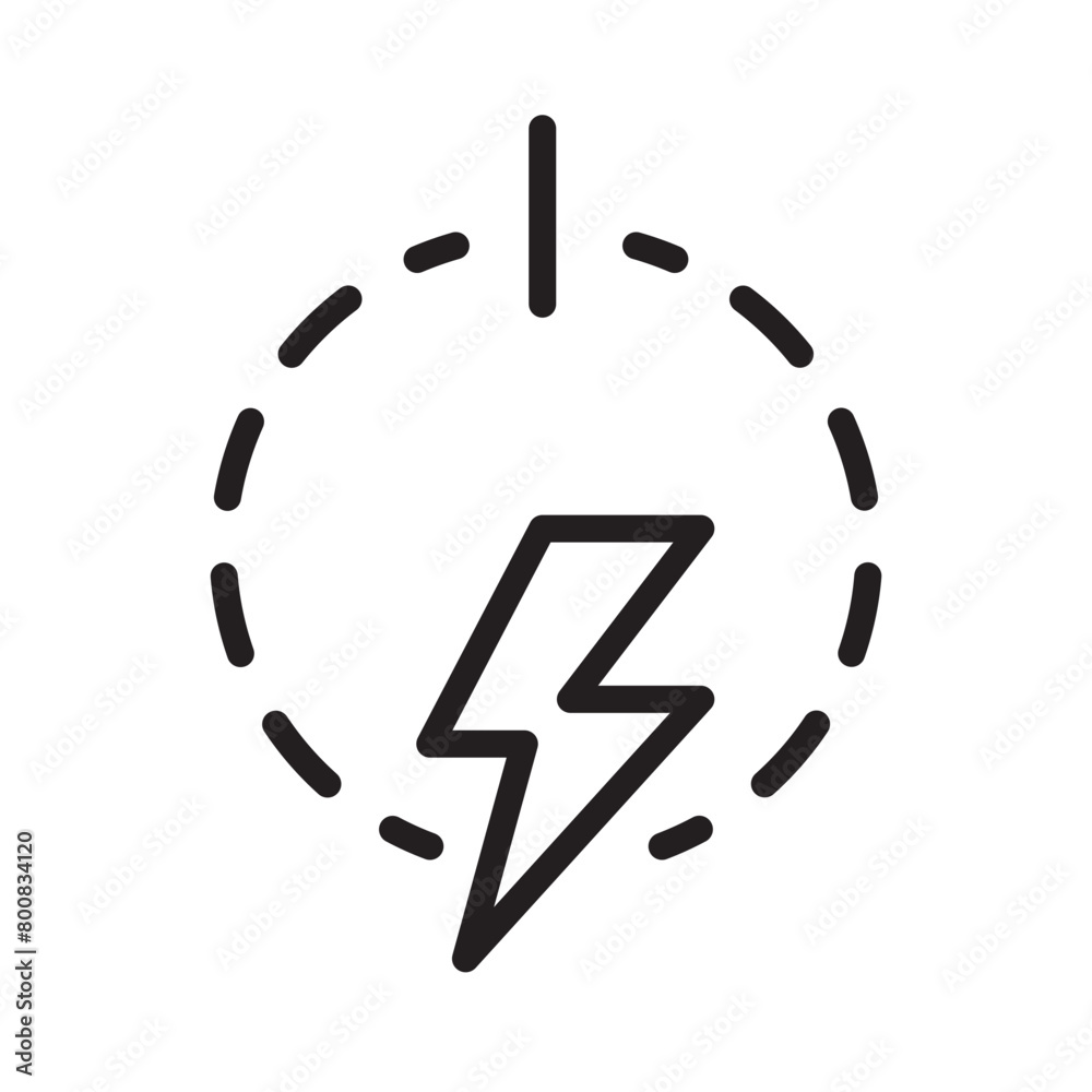 Energy Off Power Line Icon