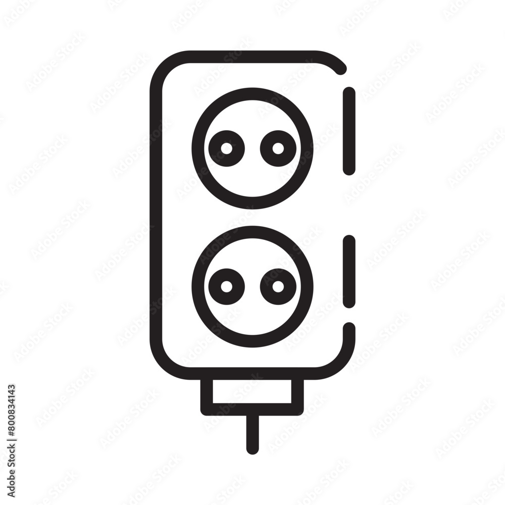 Energy Plug Power Line Icon Energy Plug Power Line Icon
