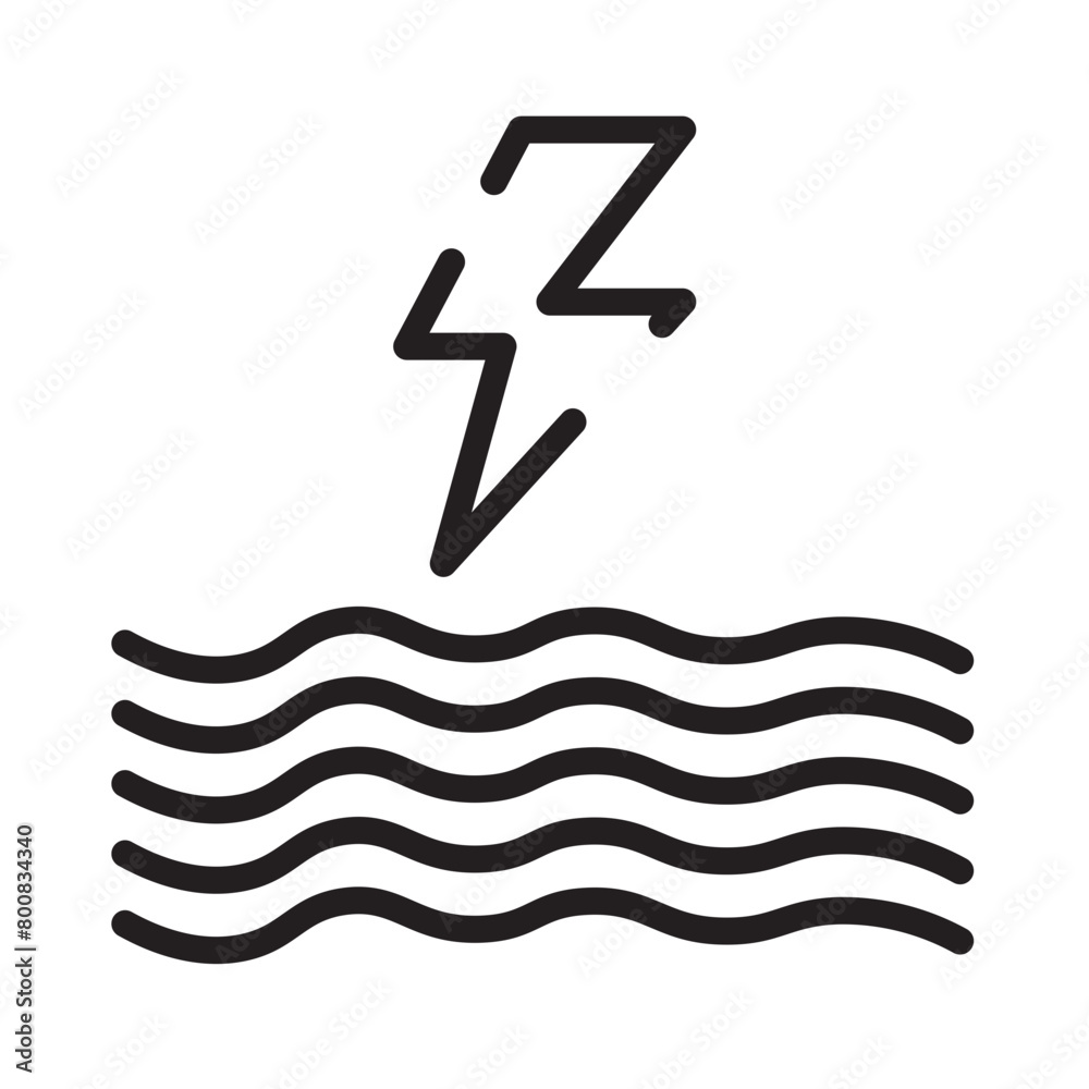 energy power water line icon energy power water line icon