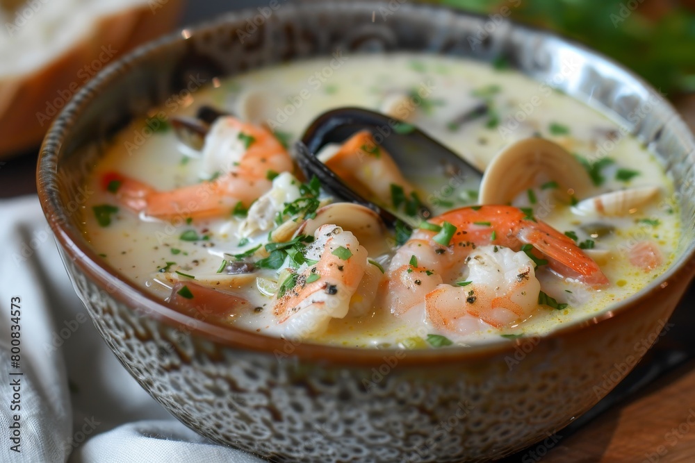 Chowder with seafood Chowder with seafood