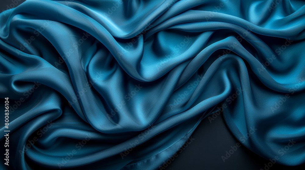 A tight shot of a blue fabric against a black background, suitable for text or an image on a T-shirt A tight shot of a blue fabric against a black background, suitable for text or an image on a T-shirt