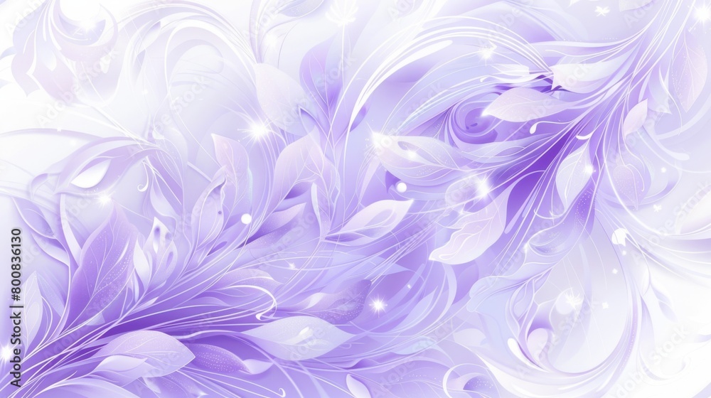 abstract floral background with swirls and leaves in lavender purple abstract floral background with swirls and leaves in lavender purple