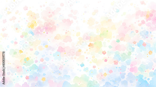 Digital retro watercolor dots abstract graphic poster background