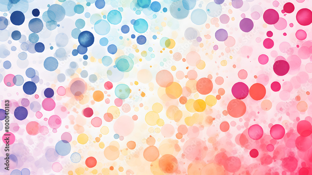 Digital retro watercolor dots abstract graphic poster background