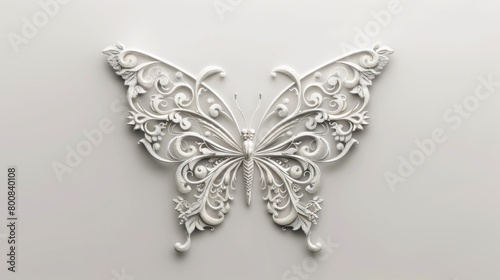 Beautiful background with a butterfly in the style of a vector illustration