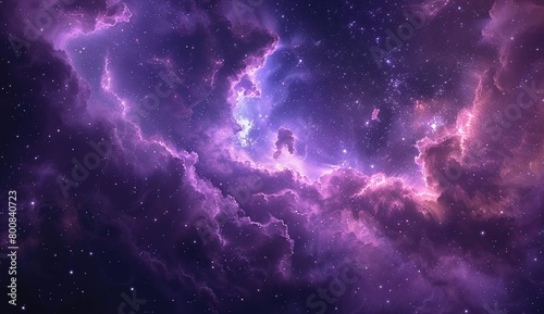 Purple and blue space filled with stars
