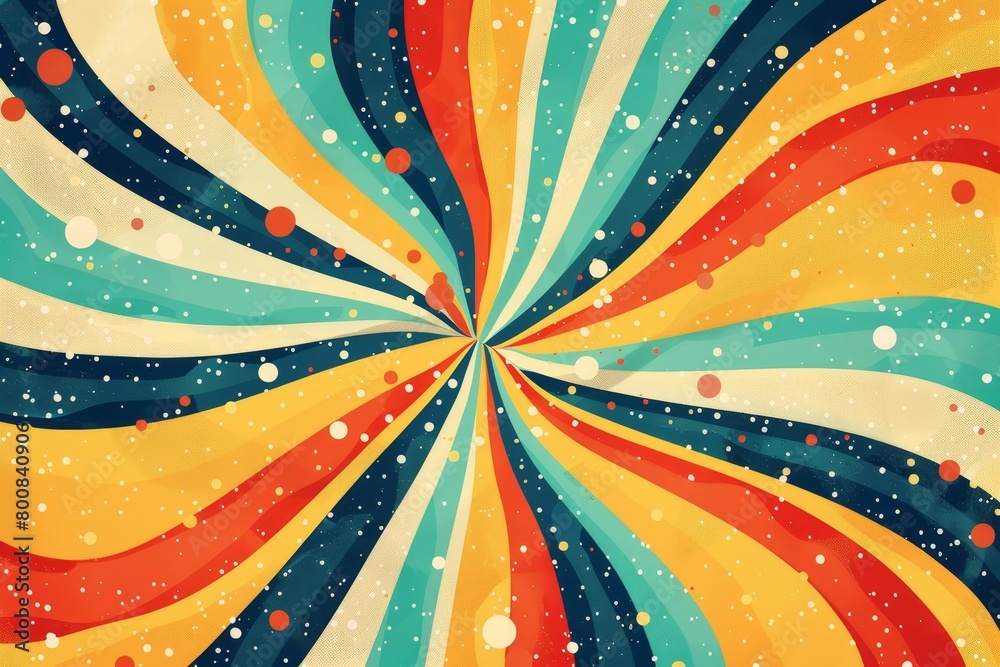 Colourful retro summer background burst Colourful retro summer background burst