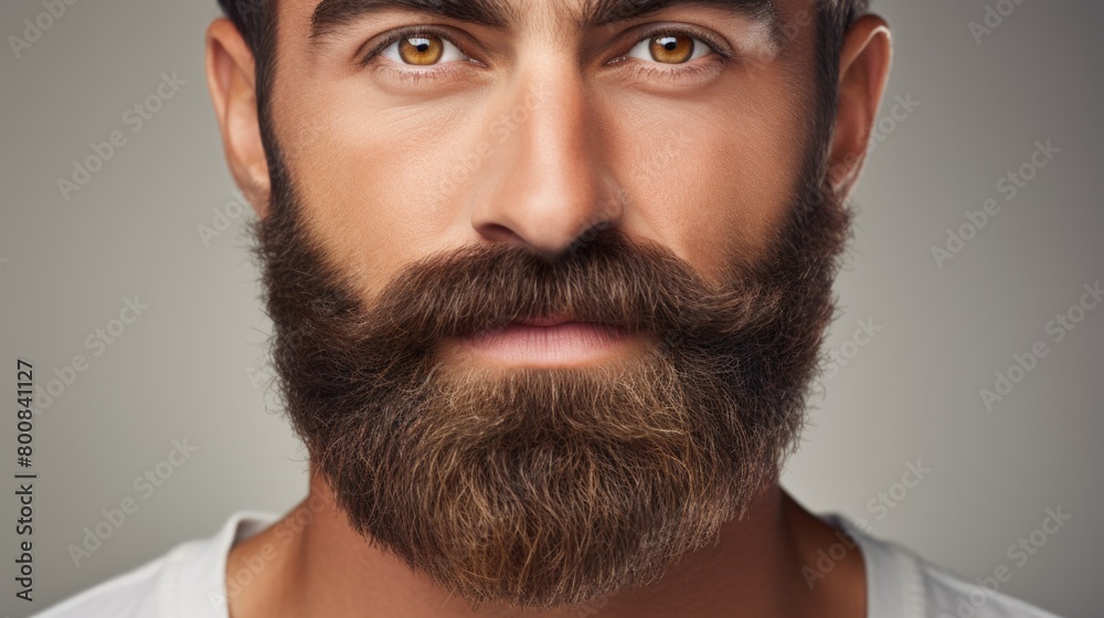 Obraz premium Red-bearded man in white shirt