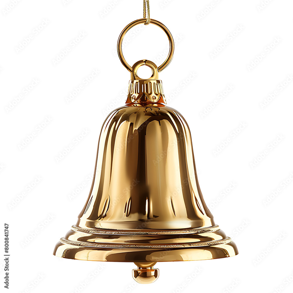 Christmas bell on isolated transparent background Christmas bell on isolated transparent background