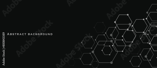 hexagon pattern vector illustration. Geometric abstract background with simple hexagonal elements.