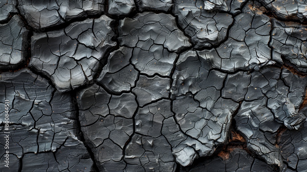   A tight shot of a weathered tree trunk's bark, revealing a distinct fissure