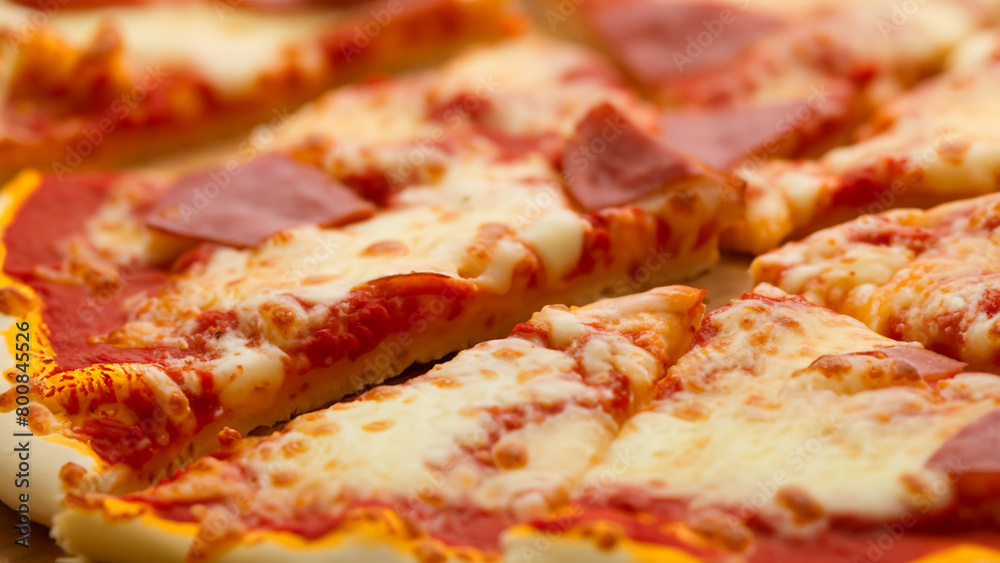 Tempting Pizza Slices with Melty Cheese. Generative Ai Tempting Pizza Slices with Melty Cheese. Generative Ai