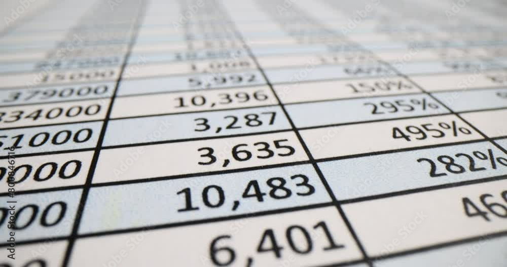Accounting financial report in document figures Accounting financial report in document figures