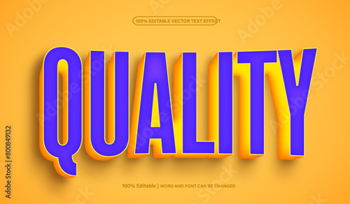 Quality 3d editable premium vector text effect