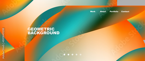 This geometric background features a gradient of orange and green, creating a vibrant and eyecatching design. Perfect for a brand logo or material property visuals
