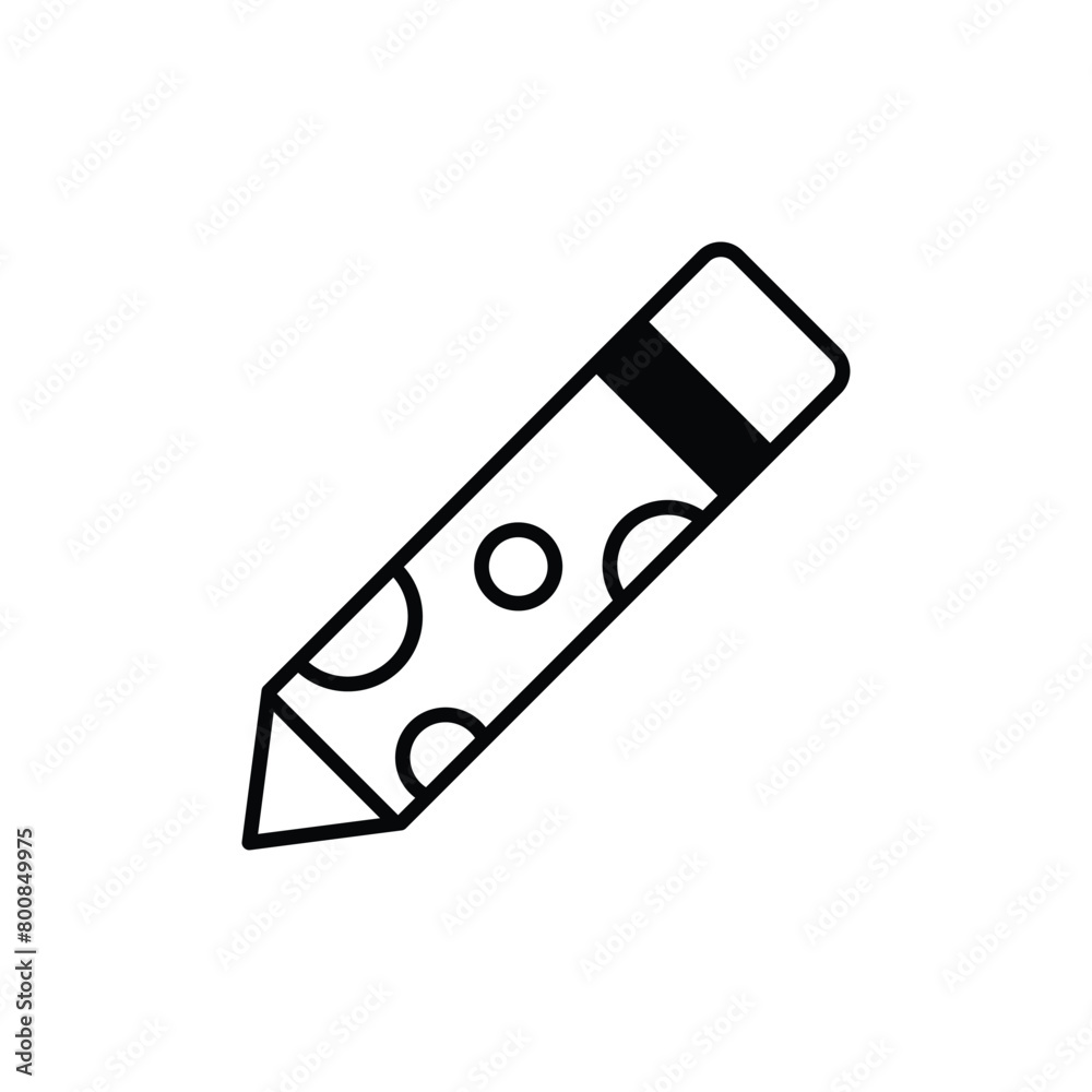 Pencil icon design with white background stock illustration Pencil icon design with white background stock illustration