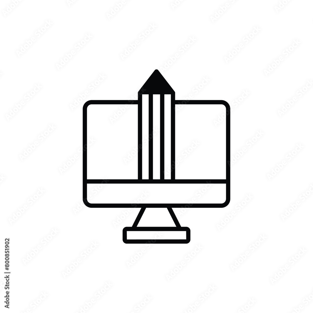 Computer icon design with white background stock illustration Computer icon design with white background stock illustration