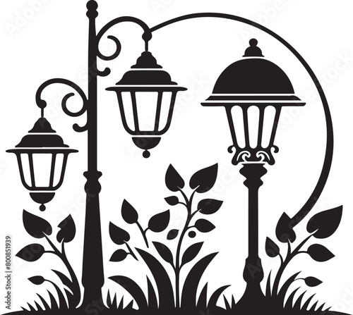 road lamp vector